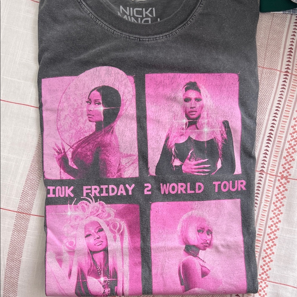 Nicki Minaj Official Pink Friday Tour 2024 Graphic Tee LARGE